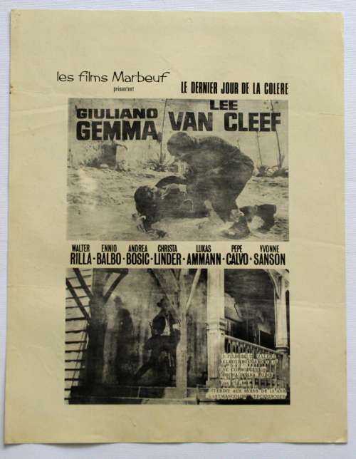 Le Dernier Jour De La Colere Synopsis du film LE DERNIER JOUR DE LA COLÈRE (1967)